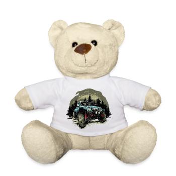 Blauer Jeep Offroad Wald - Teddy - Weiß - Vorne