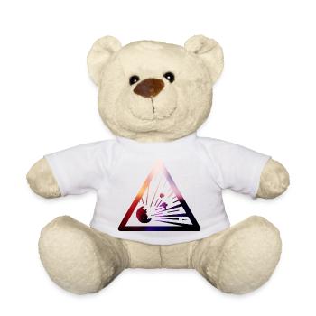 explosion risk sign - Teddy Bear - white - Front