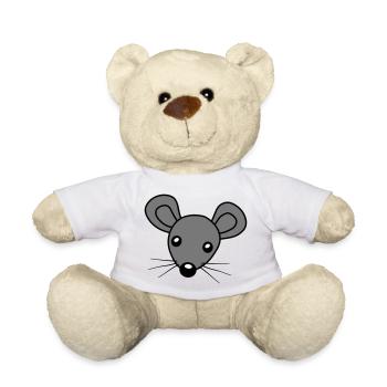 Souris tête clipart - Nounours - blanc - Devant