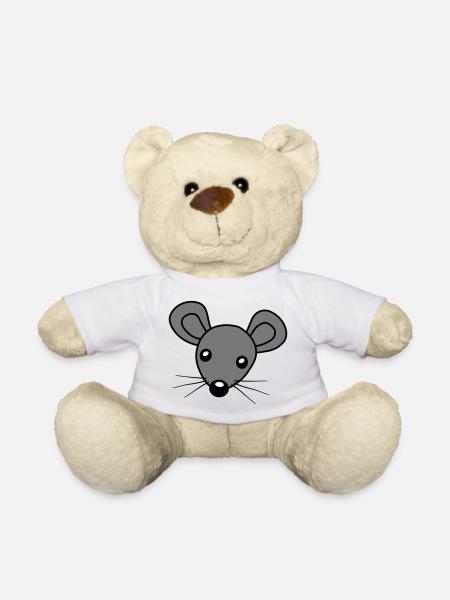 Maus Kopf Clipart - Teddy - Weiß