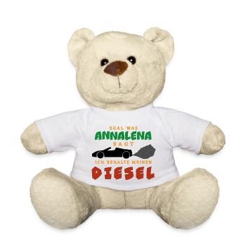 Diesel Auto Annalena Baerbock Die Grünen Verbot - Teddy - Weiß - Vorne