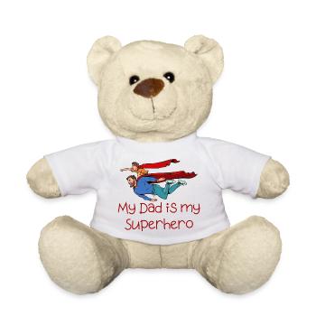 My Dad is my Superhero - Father's Day - Father's Day - Teddy Bear - white - Front