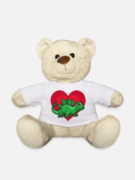 Dino Love - Teddy Bear - white