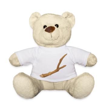 a piece of broken branch of a tree - Teddy Bear - white - Front
