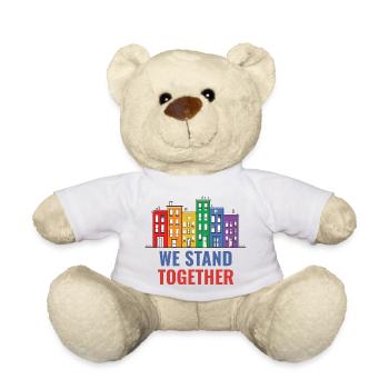 Gay Community LGBTQ Design - Teddy Bear - white - Front