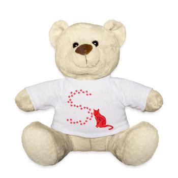 s katze e 18 fussspuren - Teddy - Weiß - Vorne
