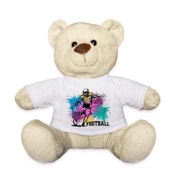 American Football Grungy Farbspritzer - Teddy - Weiß - Vorne