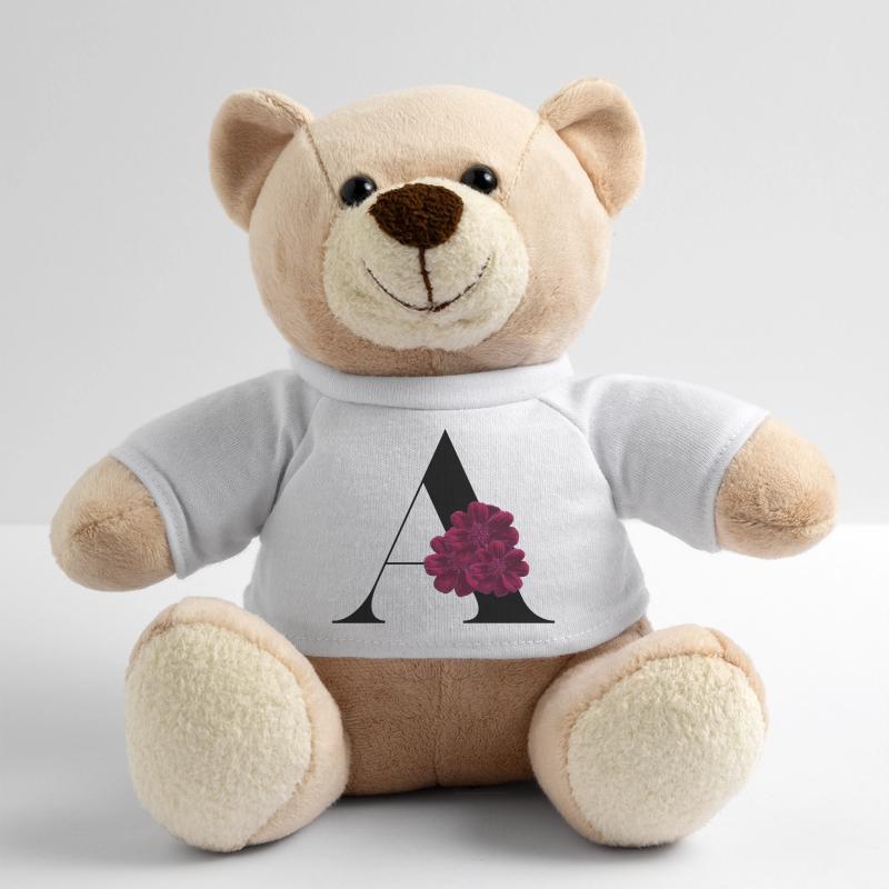 lettre A fleuris Nounours