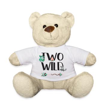 Two Wild 2nd birthday 2 years - Teddy Bear - white - Front