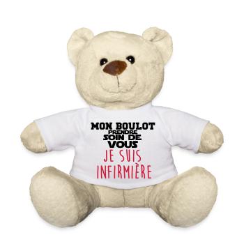 je suis infirmière - Nounours - blanc - Devant