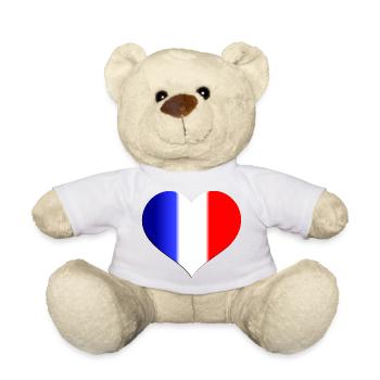 Cœur France - Nounours - blanc - Devant