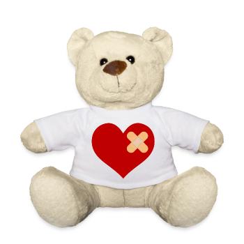 heartpatch - Nounours - blanc - Devant
