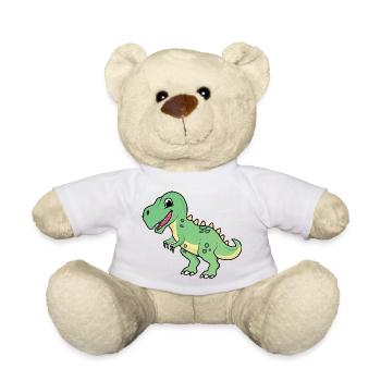 Dinosaurier | T-rex | Tyrannosaurus | süß | Kind - Teddy - Weiß - Vorne