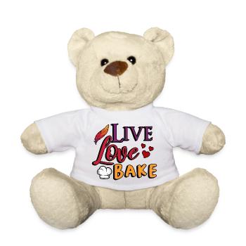 baker funny sayings bread box work saying - Teddy Bear - white - Front