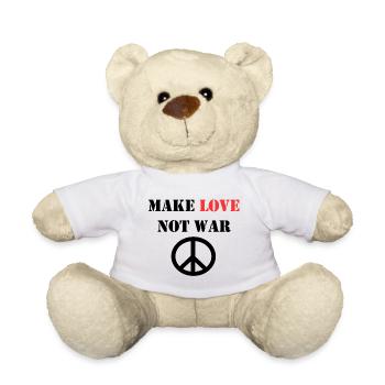 MAKE LOVE NOT WAR - Teddy - Weiß - Vorne