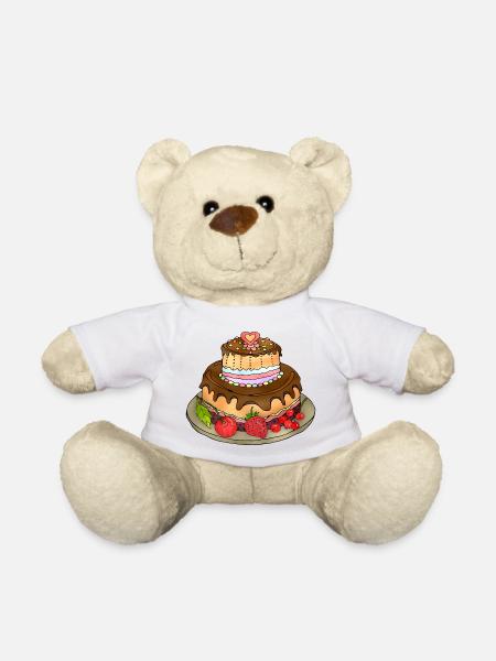 Kuchen - Teddy - Weiß