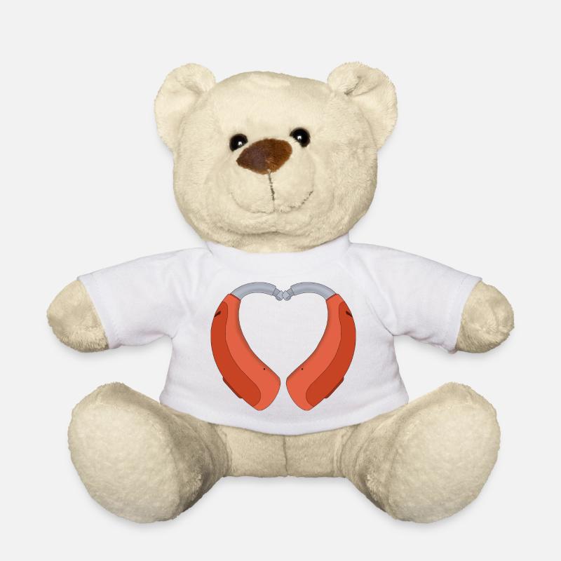Herzförmiges Hörgerät - Teddy - Weiß
