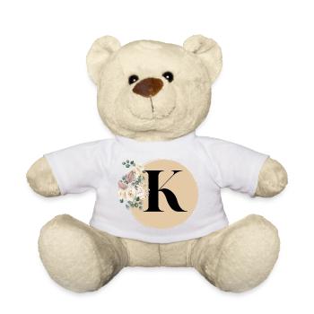 letter K - Teddy Bear - white - Front