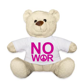 PAS DE GUERRE avec le A comme symbole de paix signe de paix !! - Nounours - blanc - Devant