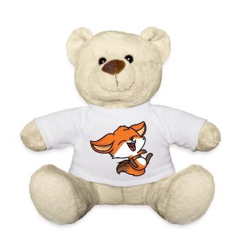 Lachender Fuchs - Teddy - Weiß - Vorne