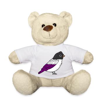 Asexué Bird Ace Pride - Nounours - blanc - Devant
