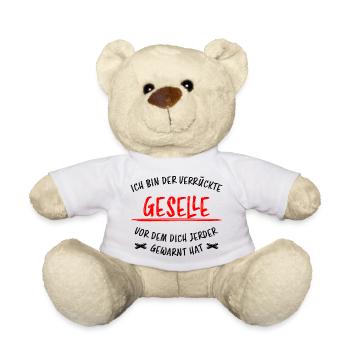 Geselle Lustiger Spruch Gesellenprüfung Geschenk - Teddy - Weiß - Vorne