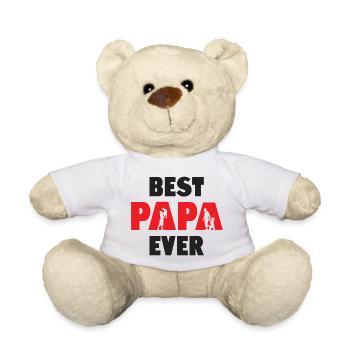 Best Papa Ever - Teddy Bear - white - Front