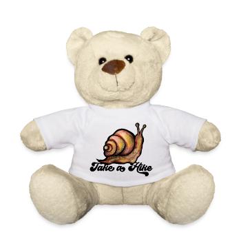 Take a Hike Snail - Teddy Bear - white - Front