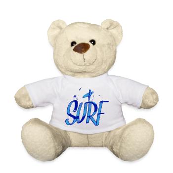 surfing, surfing, surfer - Teddy Bear - white - Front