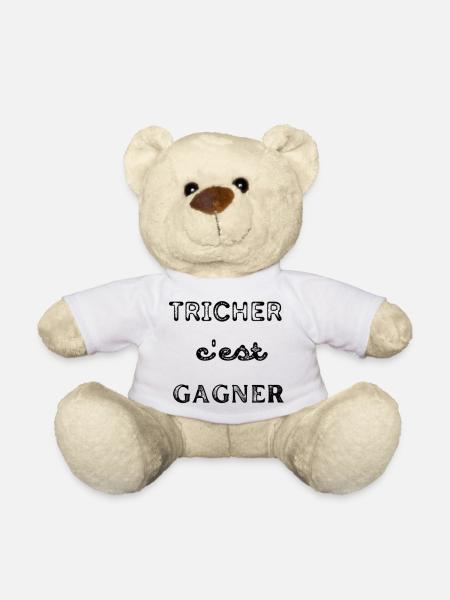 Tricher c'est gagner - Nounours - blanc