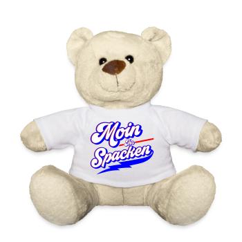Farben änderbar | Moin ihr Spacken - Teddy - Weiß - Vorne
