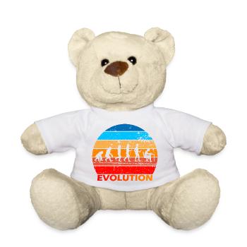 Evolution von IT EDV Informatik Computer Nerds - Teddy - Weiß - Vorne