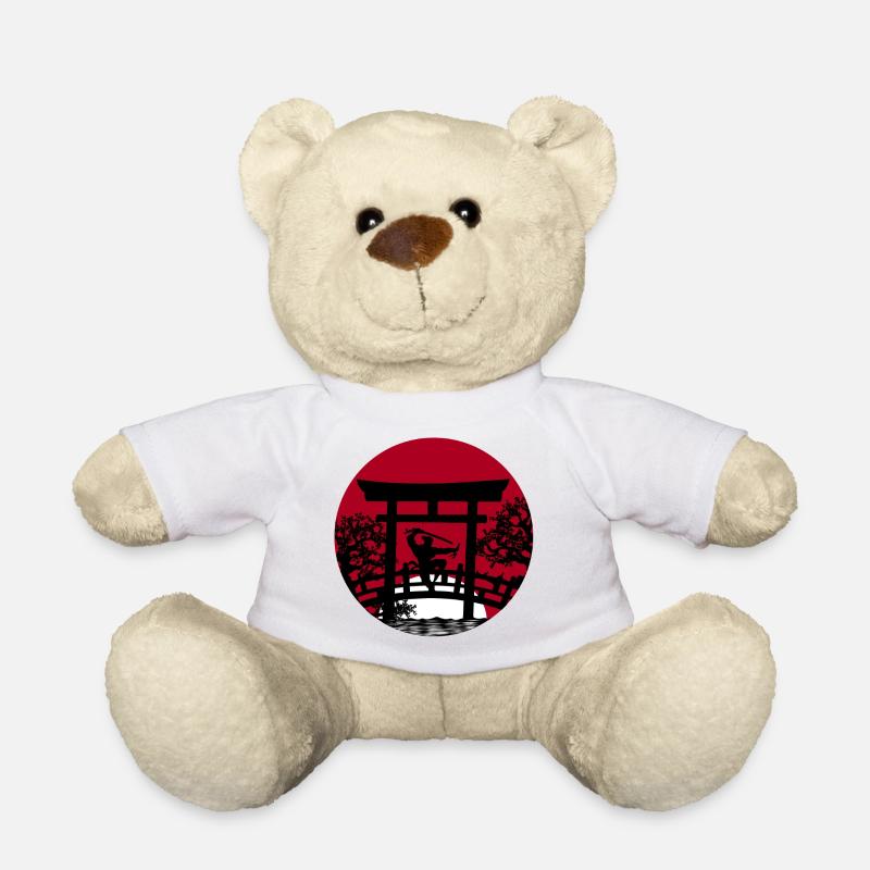 Japan Samurai - Teddy Bear - white