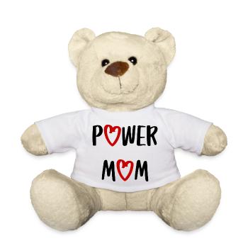 power maman maman maman maman enfants parents police - Nounours - blanc - Devant