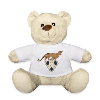 Thylacine Skull - Tasmanian Tiger Wolf Skull - Teddy Bear - white - Front