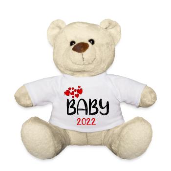Baby 2022 Red - Teddy Bear - white - Front