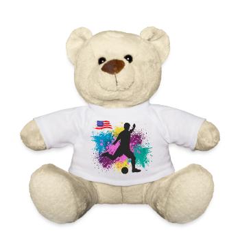 Soccer USA Grungy Paint Splash - Nounours - blanc - Devant