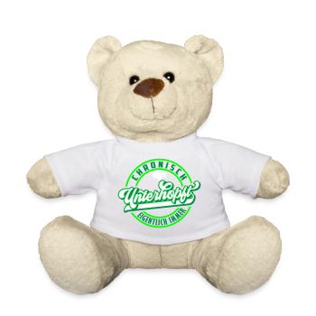Farben änderbar | Chronisch Unterhopft Bier Feiern - Teddy - Weiß - Vorne