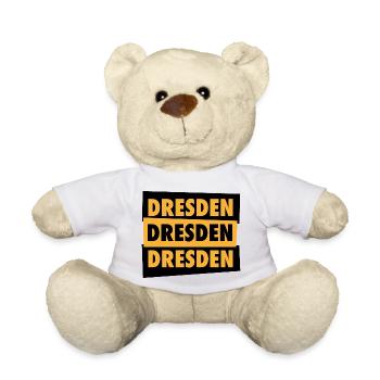 Dresden - Schriftzug - Ultras - Sachsen - Teddy - Weiß - Vorne