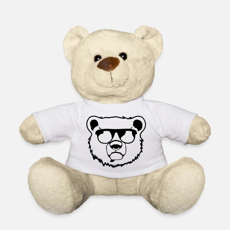 Eisbär mit Sonnenbrille Lustig Geschenkidee - Teddy - Weiß