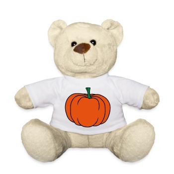 Pumpkin Comic Halloween Vegetables - Teddy Bear - white - Front