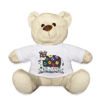 Cow - Teddy Bear - white - Front