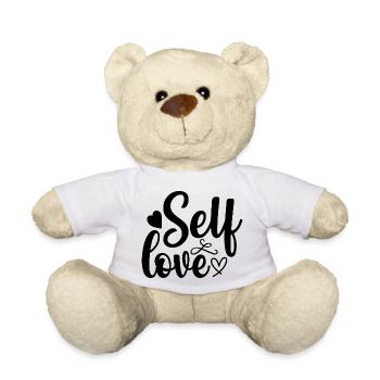 Self love - positive quote - Teddy Bear - white - Front