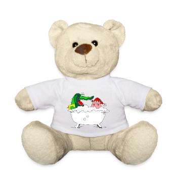 crocodile hippo baignoire noël noël - Nounours - blanc - Devant