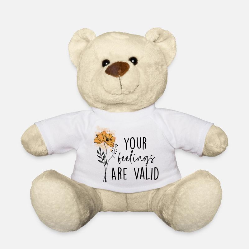 Deine Gefühle sind gültig - Teddy - Weiß