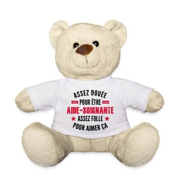 humour aide-soignante - Nounours - blanc - Devant