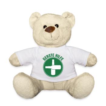Gerste Hilfe I Bierflasche Erste Hilfe Bier - Teddy - Weiß - Vorne