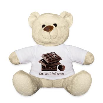 Eat, you ll feel better - Chocolat lover - Nounours - blanc - Devant