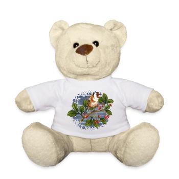 Colorful bird - Teddy Bear - white - Front