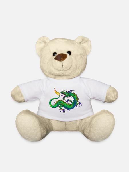 Metalldrache Mechdragon Drache aus Metall - Teddy - Weiß